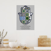Khamsa Hand Poster Design 2 Mieter Hochwertig (Küche)
