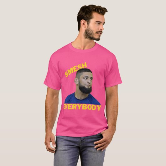 Khamzat Chimaev Borz Smech Everybody T-Shirt (Vorne ganz)