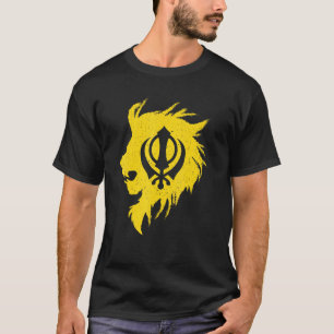 Khanda Lion Kaur Punjabi Sikhism Sikh T-Shirt