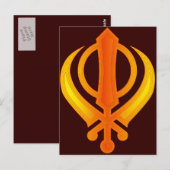 Khanda Postkarte (Vorne/Hinten)