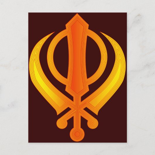 Khanda Postkarte (Vorderseite)