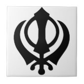Khanda Sikh-Symbol Fliese (Vorderseite)