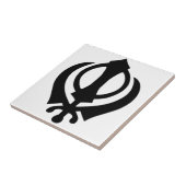 Khanda Sikh-Symbol Fliese (Seite)