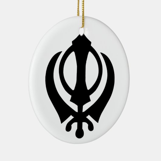 Khanda Sikh-Symbol Keramikornament (Rechts)