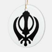 Khanda Sikh-Symbol Keramikornament (Links)