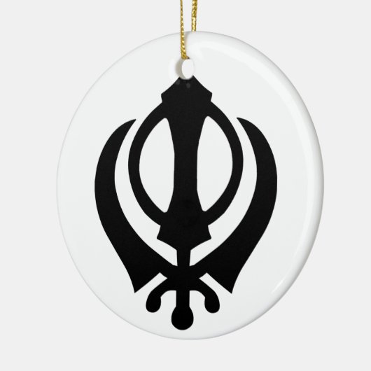 Khanda Sikh-Symbol Keramikornament (Links)