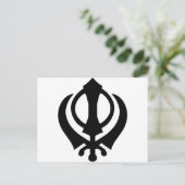 Khanda Sikh Symbol Postkarte (Stehend Vorderseite)
