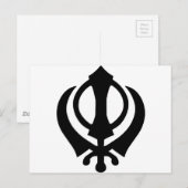 Khanda Sikh Symbol Postkarte (Vorne/Hinten)