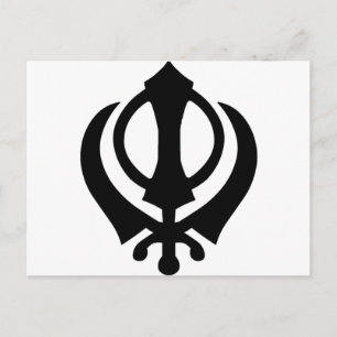 Khanda Sikh Symbol Postkarte