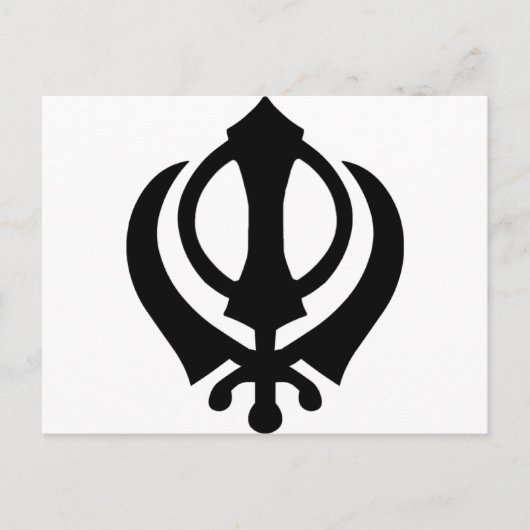 Khanda Sikh Symbol Postkarte (Vorderseite)