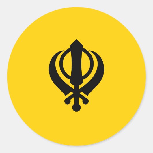 Khanda Sikhism Runder Aufkleber (Vorderseite)