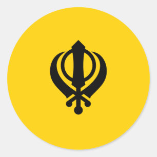 Khanda Sikhism Runder Aufkleber