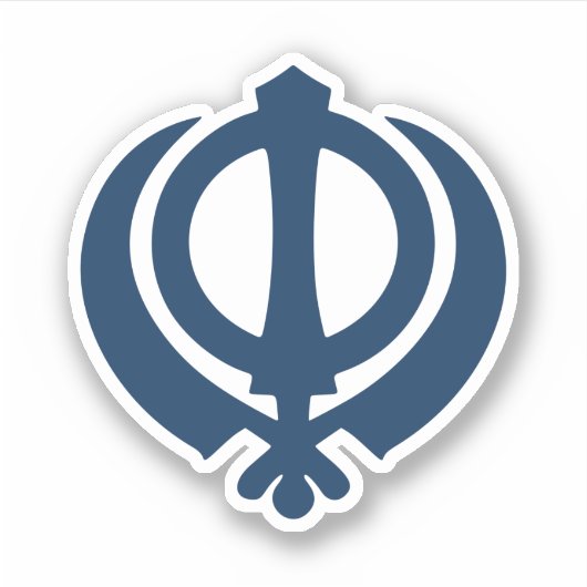 Khanda-Symbol (Sikh) Aufkleber (Vorderseite)