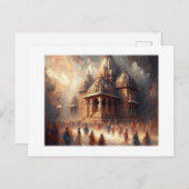 Khanjuraho Temple India, Postkarte (Vorne/Hinten)