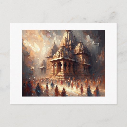 Khanjuraho Temple India, Postkarte (Vorderseite)