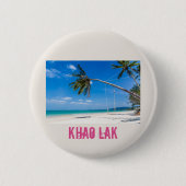 Khao Lak Phang-Nga Thailand Beach Panorama Holiday Button (Vorderseite)