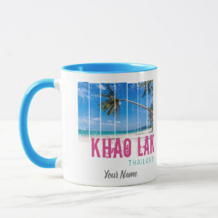 Khao Lak Phang-Nga Thailand Vintag Beach Souvenir Tasse