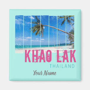 Khao Lak Phang-Nga Thailand Vintage Strand Souveni Magnet