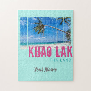 Khao Lak Phang-Nga Thailand Vintage Strand Souveni Puzzle