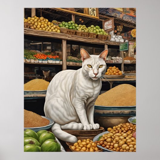 Khao Manee Cat - Art Print Poster (Vorne)