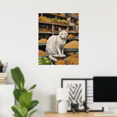 Khao Manee Cat - Art Print Poster (Heimbüro)