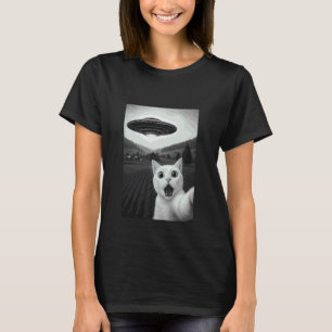 Khao Manee Katze Selfie Lustige Alien-Entführung M T-Shirt
