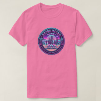 Kharg-Insel-Homes Iran Vaporwave Pinkes T-Shirt