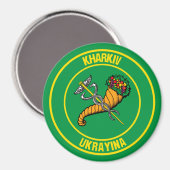 Kharkiv Round Emblem Magnet (Vorderseite/Rückseite)