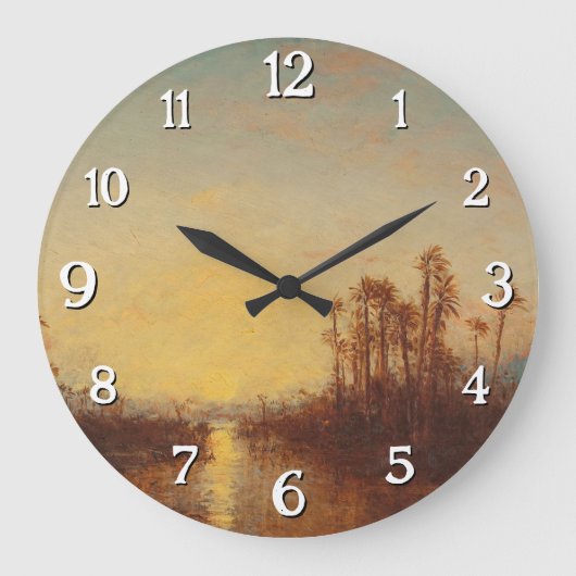 Khartoum, Coucher De Soleil - Félix Ziem Große Wanduhr (Vorderseite)