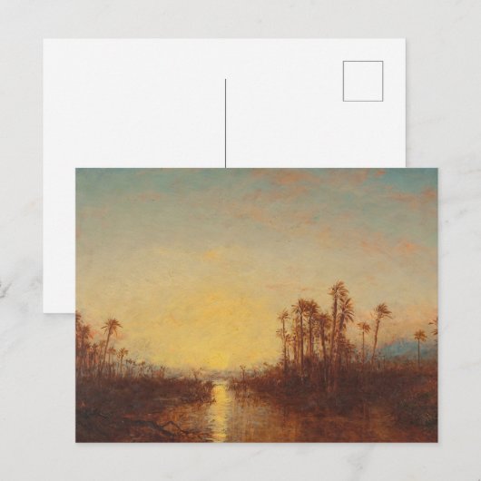 Khartoum, Coucher De Soleil - Félix Ziem Postkarte (Vorne/Hinten)