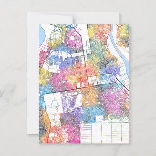 Khartoum Sudan City Map Postkarte