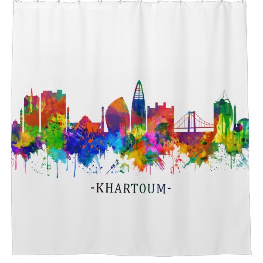 Khartoum Sudan Skyline Duschvorhang (Vorderseite)