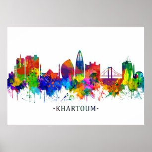 Khartoum Sudan Skyline Poster