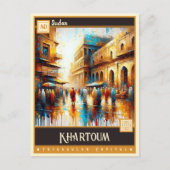 Khartoum, Sudan | Vintage Malerei Postkarte (Vorderseite)