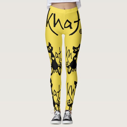 Khat Logo-Leggings GELB Leggings (Vorderseite)