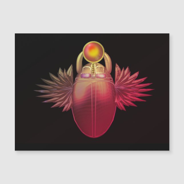 Kherpi Gott der aufsteigenden Sonne, Scharfkäfer. Magnetkarte (Vorderseite)