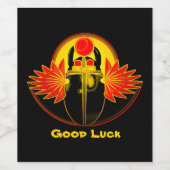 Kherpi Gott der aufsteigenden Sonne, Scharfkäfer. Weinetikett (Einzelnes Label)