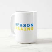 Kherson ist die Ukraine Kaffeetasse (Vorderseite Links)