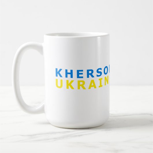 Kherson ist die Ukraine Kaffeetasse (Links)
