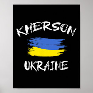 Kherson Ukraine Souvenir Ukrainische Landesflagge  Poster