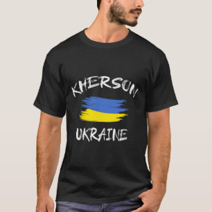 Kherson Ukraine Souvenir Ukrainische Landesflagge T-Shirt