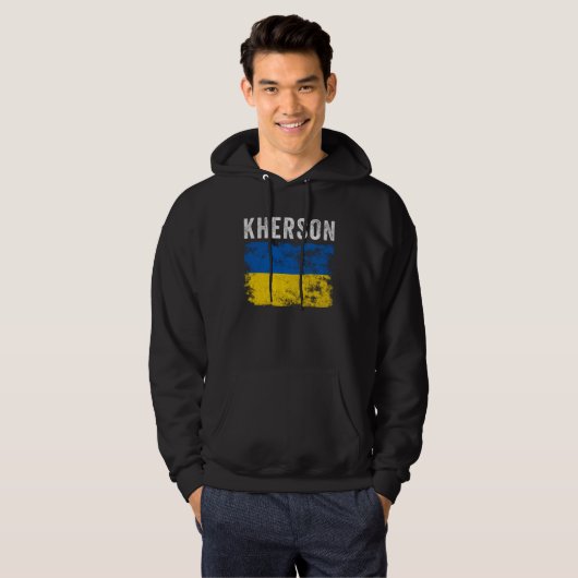 Kherson Ukraine Ukrainian Patriotic Hoodie (Vorne ganz)