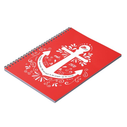 KHH Anker-Rot-Notizbuch Notizblock (Linke Seite)