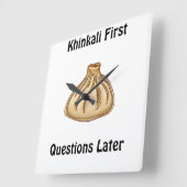 Khinkali Quadratische Wanduhr (Winkel)