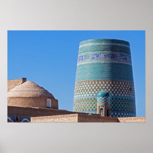 Khiva, Usbekistan - Islam Khodja Minarett Poster