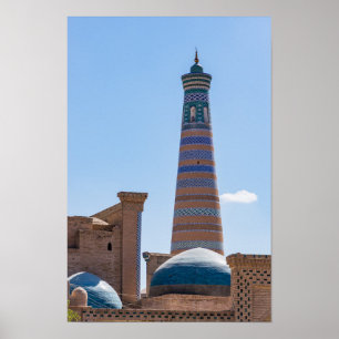 Khiva, Usbekistan - Islam Khodja Minarett Poster