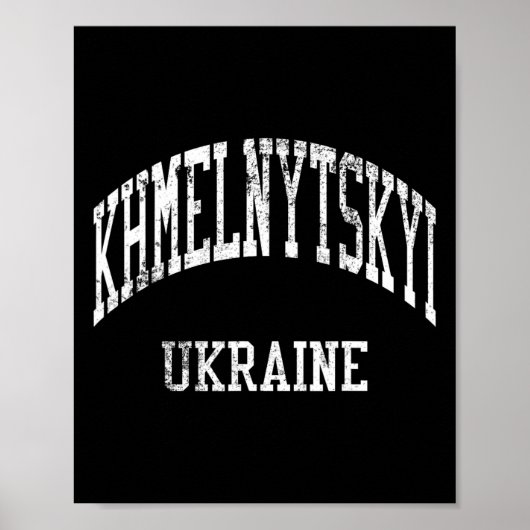 Khmelnytskyi Ukraine Retro 70er College-Sportstil Poster (Vorne)