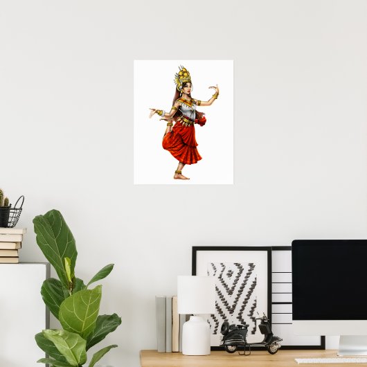 Khmer Cambodian Apsara Dancer Poster (Heimbüro)