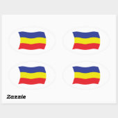 Khmer Kampuchea Krom Flag Sticker (Blatt)