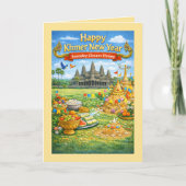 Khmer Neujahrsfest-Sousdey Chnam Thmey Karte (Vorderseite)